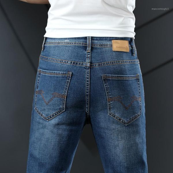 

men's jeans 2021 summer autumn blue section business stretch casual fashion cotton soft street long pants brand straight men1
