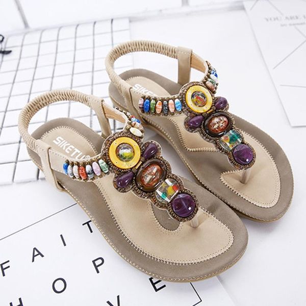 

flat sandals ladies beach flip flops shoes gladiator women shoes sandles, Black