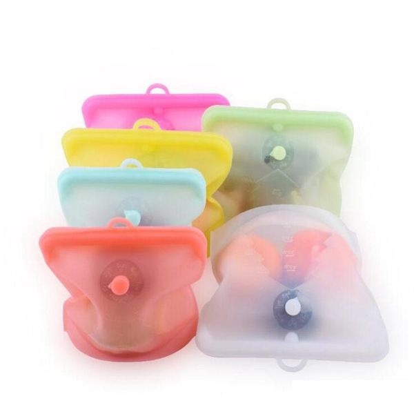 

silicone food container bag 500ml 1000ml 1500ml reusable refrigerator food sealing bags wraps fridge food storage container 30pcs csbzr