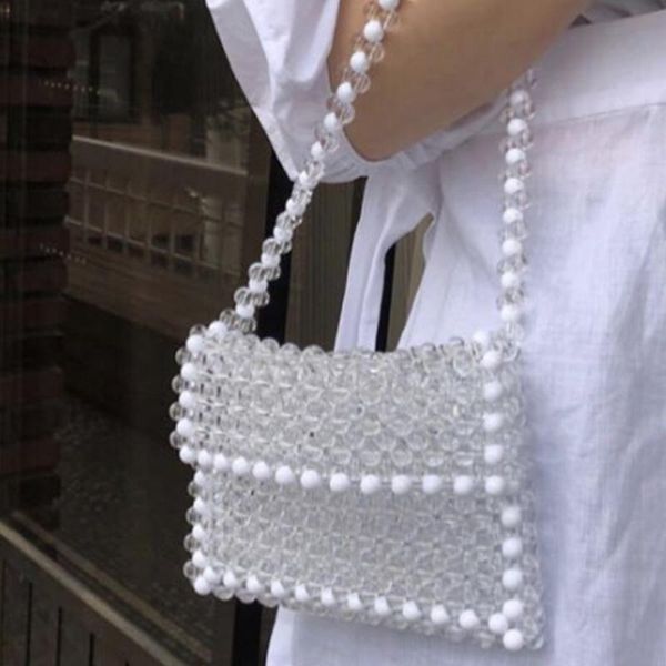 

luxury vintage pearl women evening handbags retro handmade beads bag clutch diamond beaded bag