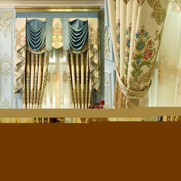 

fyfuyoufy high-grade curtains for living room bedroom exquisite embroidery curtains for kitchen fine tulles shade window fabric