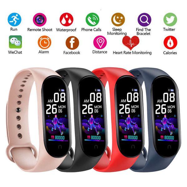 

wristband m5 ip67, smart waterproof watch with blood prsure heart rate control, call and blu