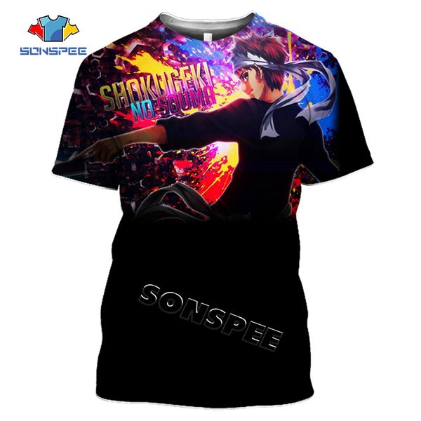 

anime print food wars shokugeki no soma summer casial boys 3d print shirts hentai kawaii graphic men clothing