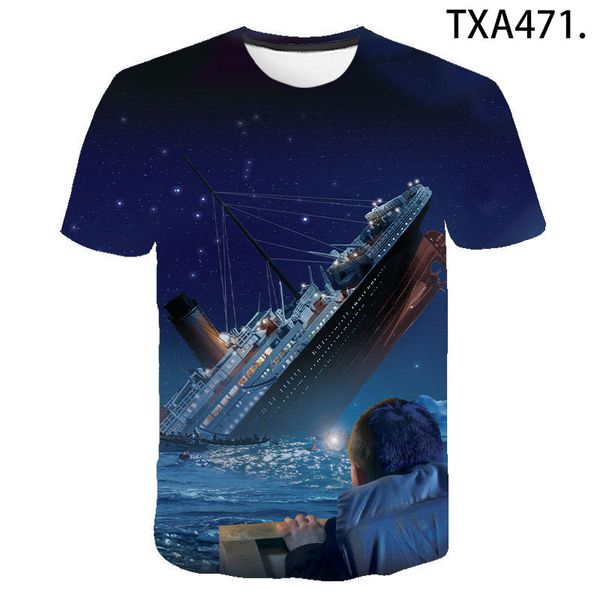 

titanic 3d boy girl printed cool 3d print shirts comics hippie kawaii men clothing