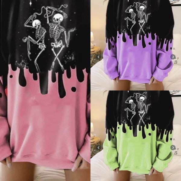 

wnypo 2020 свободно печататься рыхлым длинный рукав печатный топ 2020 женщин свитера с длинным рукавом женского свитера gjwd2, Black