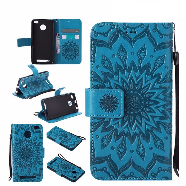

3d sunflower xiaomi 3s pro prime pu leather case for redmi 3 s wallet magnet stand flip cover phone shell bag
