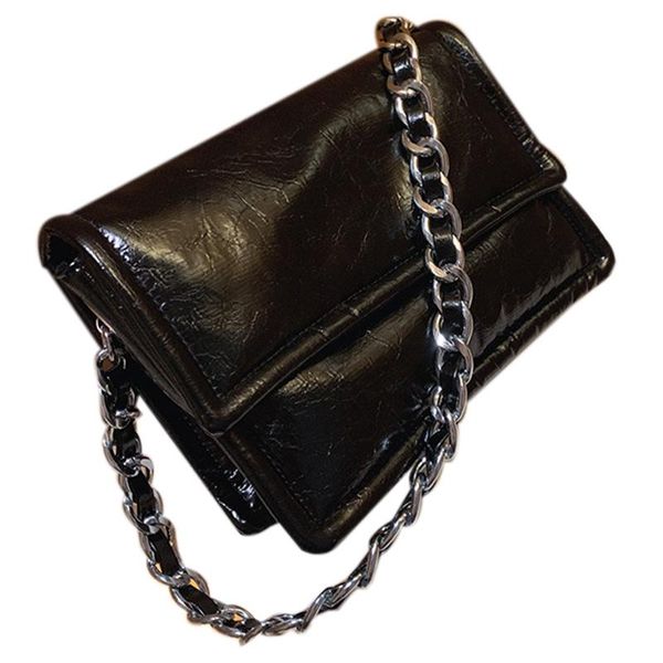 

soft pu leather crossbody bag women's chain design shoulder messenger bag women's small handbag a