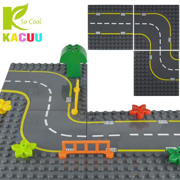 

big size city road base plate straight curve street large baseplate board building blocks sets diy bricks toys for children qyljyt mywjqq