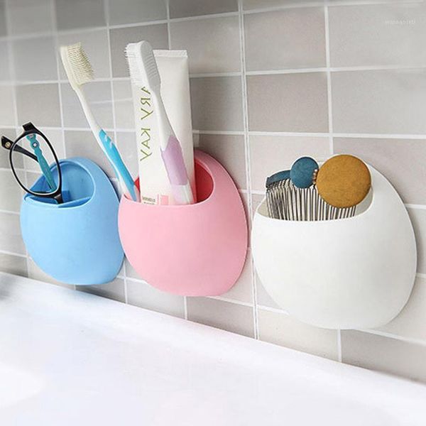 

toothbrush holder container home accessories bathroom wall mount holder strong suction cups organizer pink blue white green1