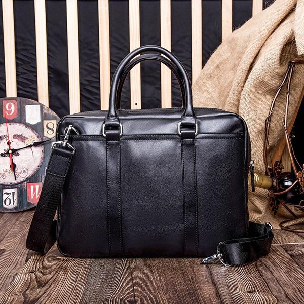 

the new business with the bag in leather fashion youth one shoulder inclined shoulder bag han edition men briefcase office