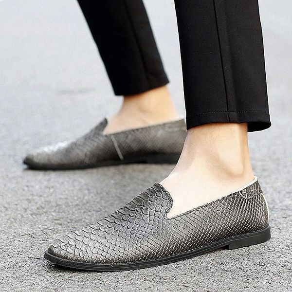 

genuine leather shoes men fashion handmade men loafers wedding and party shoes men slip on moccasins breathable men's flat #sb34