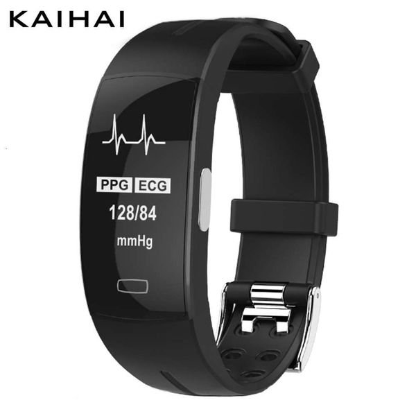 

kaihai h66 hypertension monitor ppg + ecg wristband fitns tracker watch intelligent gps