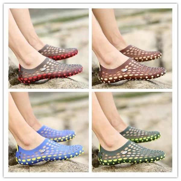

casual sandal shoes with holes on upper breathable walking sandals for men size:39-45, Black