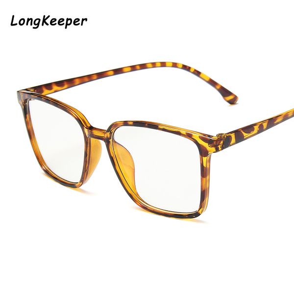 

2020 square glasses frame men retro optical eyewear women eyeglasses frame clear uv400 brand designer large glasses frame oculos, White;black