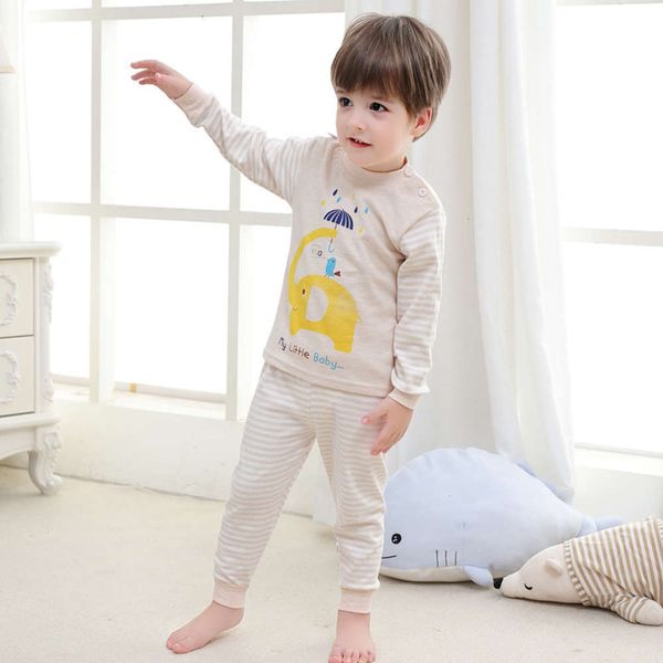 

trousers set and pajamas cotton underwear autumn 2020 household cloth long sve children's wear, Blue;red