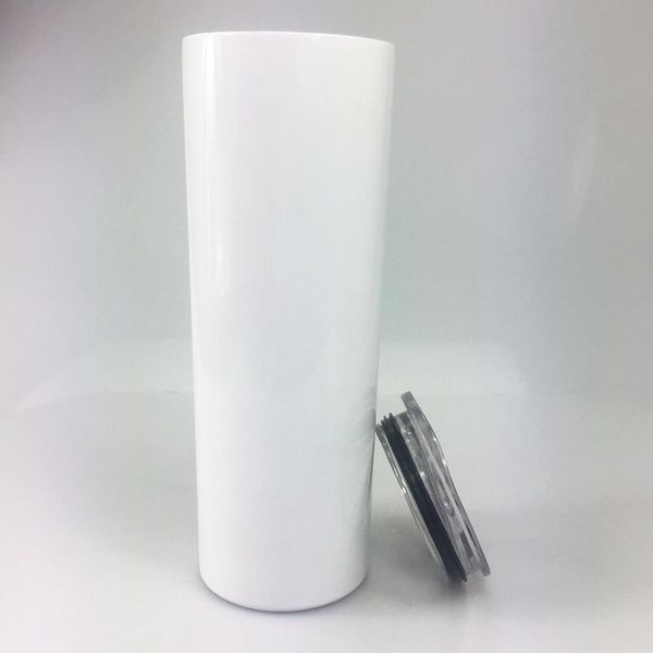

us stock 20oz sublimation stainless steel skinny tumblers diy tall skinny cups vacuum tumblers 600ml coffee beer mug water bottle