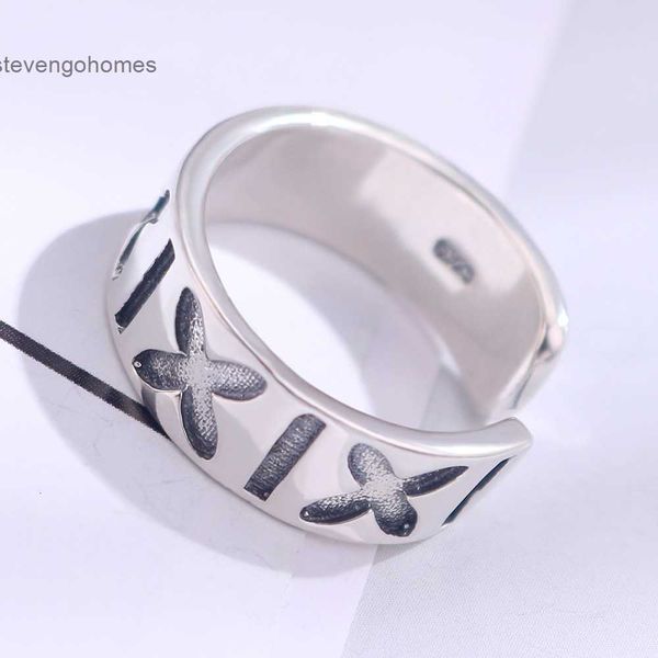 

opening hengxin s925 sterling silver ring with cross adjustment for men
