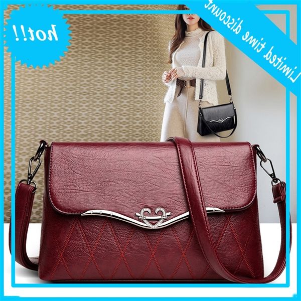

soft pu learn horse flap square messenger pure color small handbags women trendy portable shoulder bag