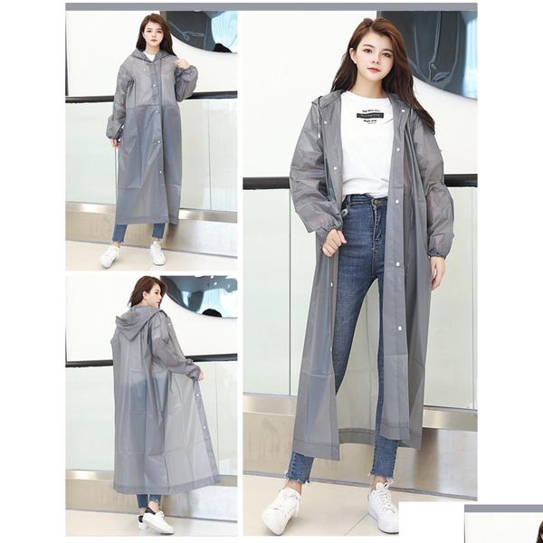 

travel outdoor raincoats fashion thickened non-disposable eva rain coat colorful rainwear universal long r qylrmb tore2010
