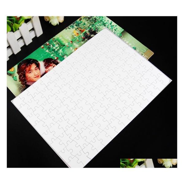 

a4 blank sublimation jigsaw puzzle 120 pieces heat press thermal transfer crafts diy white puzzles jigsaw for sublim sqczcs sports2010