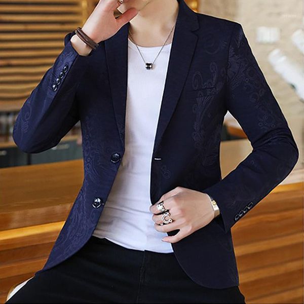 

2020 navy blue blazer mens slim fit blazers business casual male stylish party jacket for men fashion spring summer autumn coat1, White;black