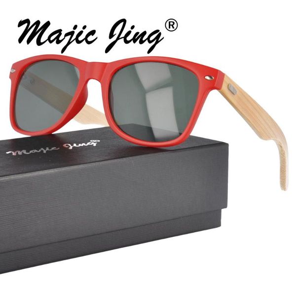 

sunglasses magic jing plastic bamboo temple uv400 lens 5052, White;black