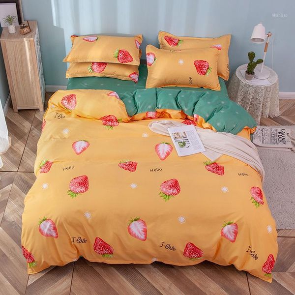 

denisroom cute bed linens strawberry bedding set quilt cover duvet cover set ed53#1