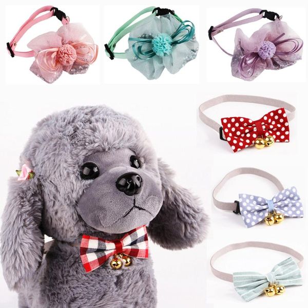 

dog collars & leashes 1pcs cat pet three-dimensional flower adjustable collar with buckles for small dogs cats wedding holiday costume acces