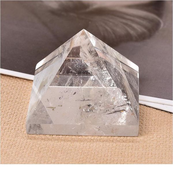 

natural crystal clear quartz pyramid quartz healing stone chakra reiki crystal point tower home decor meditation ore jllijt, Black