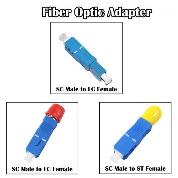 

fiber optic equipment 5 pieces sc male to lc female fc st upc optical adapter single mode simplex1