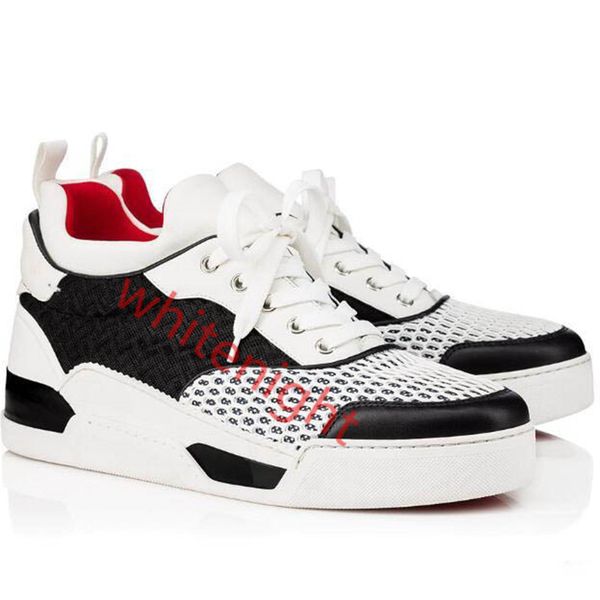 

new designer men's aurelien sneakers flat with outdoor sports leisure flats luxe man red bottom sneaker eu38-46, Black