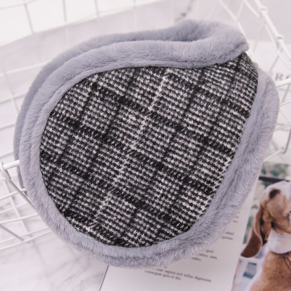 

winter ears, for thick men warm in earmuffs with pure color plaid and velvet ear wrap to protect ears against