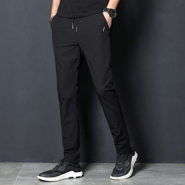

cishui 2020 casual sports new sports spring and summer solid color slim men's casual pants slim men's pants bzgvm, Blue