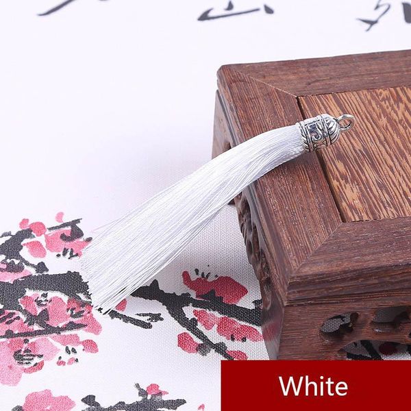 

5pcs lot 9cm long silk tassel brush cords with metal caps for earrings charms pendant tassel fit diy jewelry making material h jllzrq