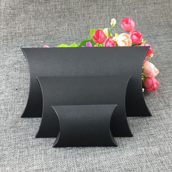 

50pcs paper pillow boxes blank gift box kraft stroage box paper packing boxes for jewelry/crafts/handm jllacw