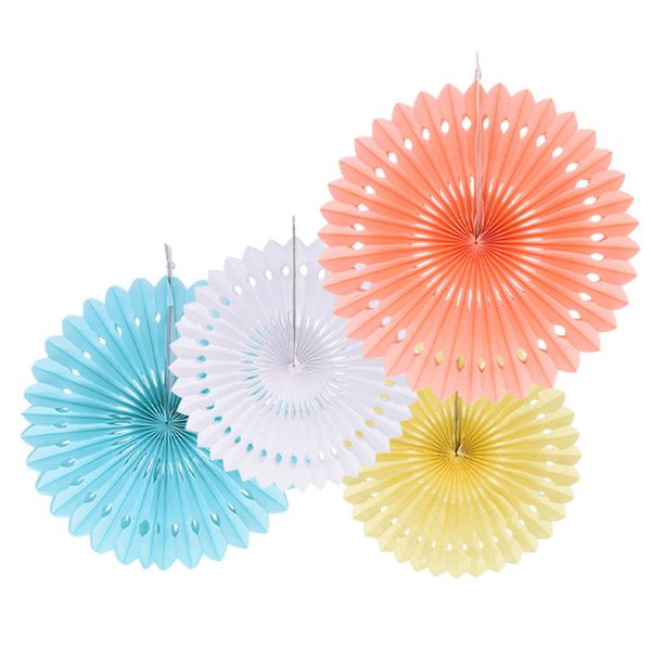 

5pcs 8''-12'' tissue fans for decorations diy hanging paper flowers wedding baby shower birthday party decoration