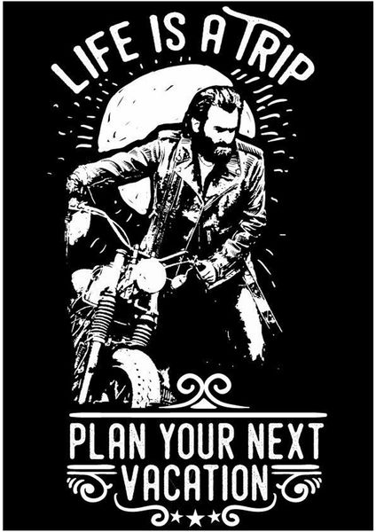 

life is a trip plan your next vacation motorycle mens t shirt black tee casual tee shirt sport hooded sweatshirt hoodie