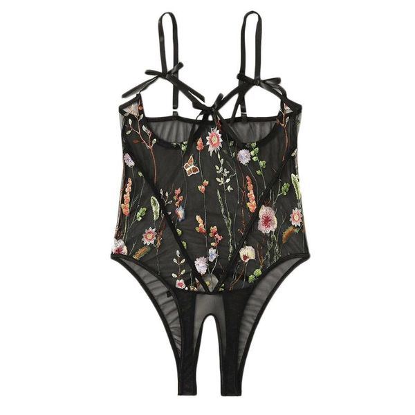 

bodysuit lingerie for women lace teddy one piece babydoll mini snap open crotch lingerie jumpsuit embroidery sleepwear a50, Red;black