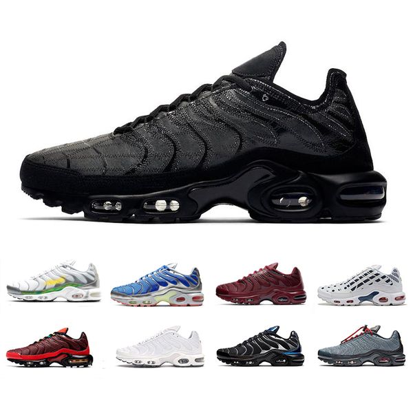 

air lacing tn plus se mens running shoes triple black white tns 3 volt glow trainers team red men sports sneakers zapatos chaussures