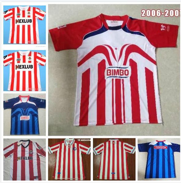 

2007 2008 retro version chivas soccer jerseys 1996 1997 chivas de guadalajara soccer shirt quality vintage classic football uni, Black;yellow