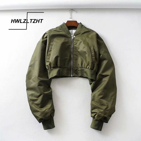 

hwlzltzht autumn short baseball jackets loose coats women zipper casual basic jacket bomber coat female outwear 201026, Black;brown