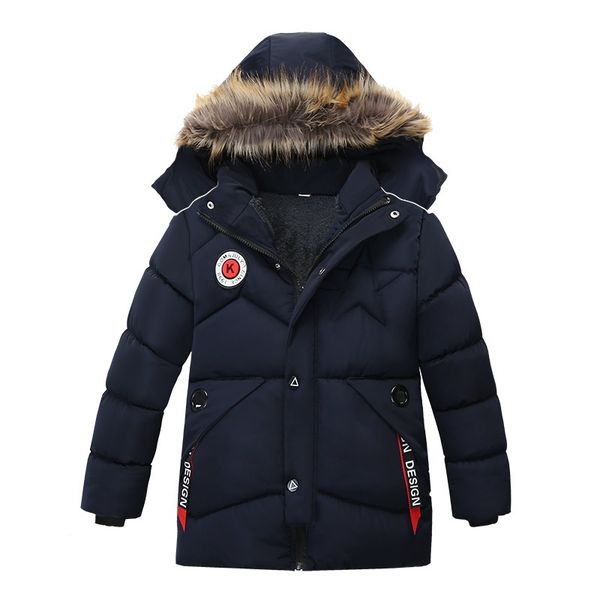 

2020 winter warm baby boys star hooded wear boy down children outerwear kids zipper jacket coat2-5 years old, Blue;gray
