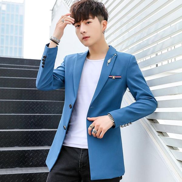 

men's trench coats slim fit business casual coat single breasted l17, Tan;black