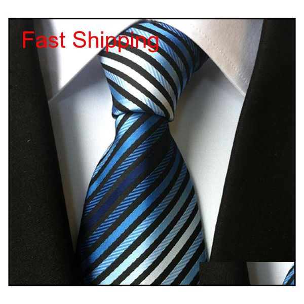 

classic 100% silk mens ties new design neck ties 8cm plaid&striped ties for men formal business wed qylile nana_shop, Blue;purple