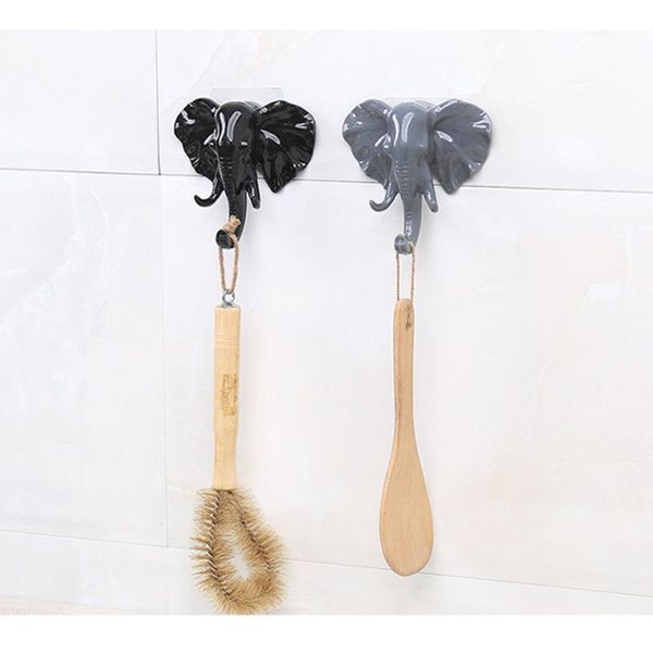 

hooks & rails multifunctional decorative self adhesive lightweight storage elephant sticky holder abs kitchen wall hook home eco friendly1