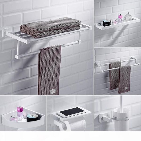 

nordic white стеллаж для хранения полотенец бар ванна угловые полки robe крюк стены вися ванной комнаты нержавеющей стали оборудование прина