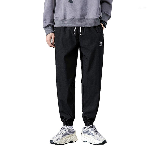 

sweatpants men spring casual track pants with small feet joggers trousers sport gym clothing dropshipping wholesales1, Black