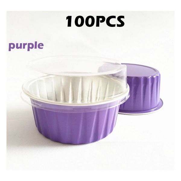 

100pcs 5oz 125ml disposable cake baking cups muffin liners cups with lids aluminum foil cupcake baking cups f jllwrh