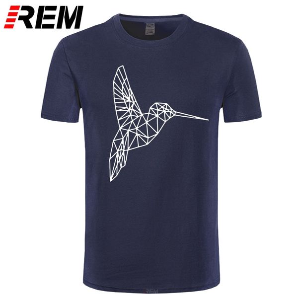 

sport rem hummingbird geometric art originality tshirt harajuku animal bird line printed t-shirt summer pure cotton tees shirts