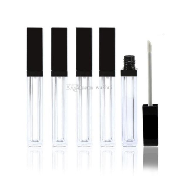 

5ml lipgloss plastic box containers empty clear lipgloss tube eyeliner eyelash container mini lip gloss split bottle h-1
